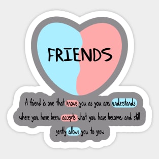 LOVE FRIENDSHIP Sticker